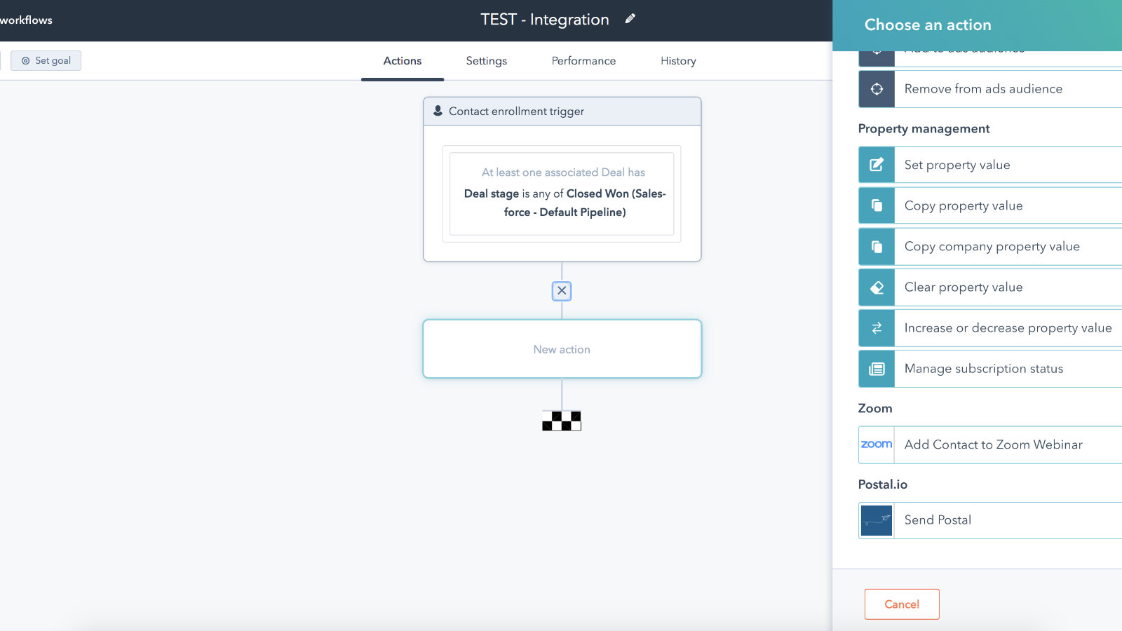 Include Postals in your HubSpot workflow