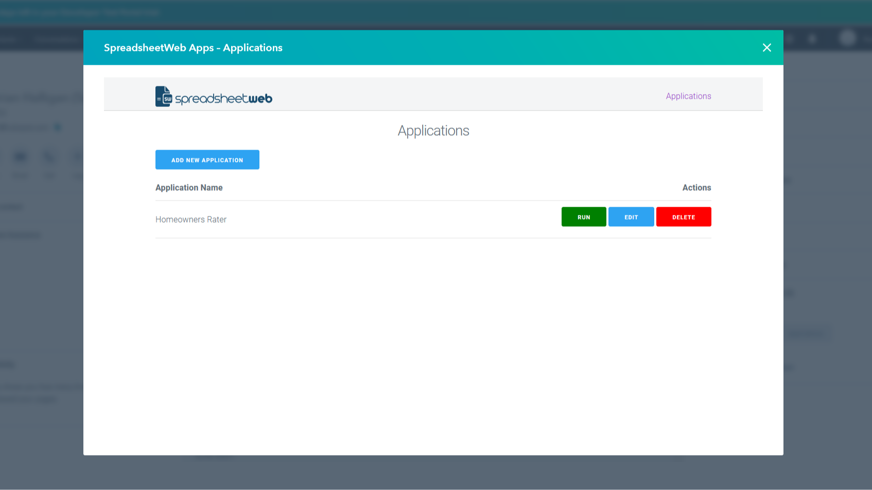 Intégration SpreadsheetWeb Apps pour HubSpot | Connecter cette intégration