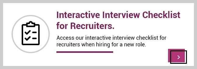 Interactive interview checklist guide for recruiters and company employers