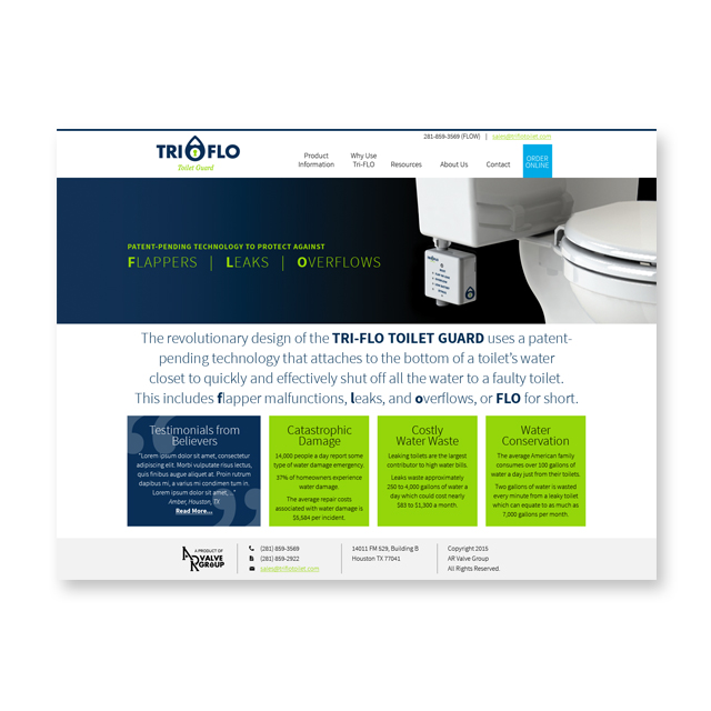 Tri Flo website sample