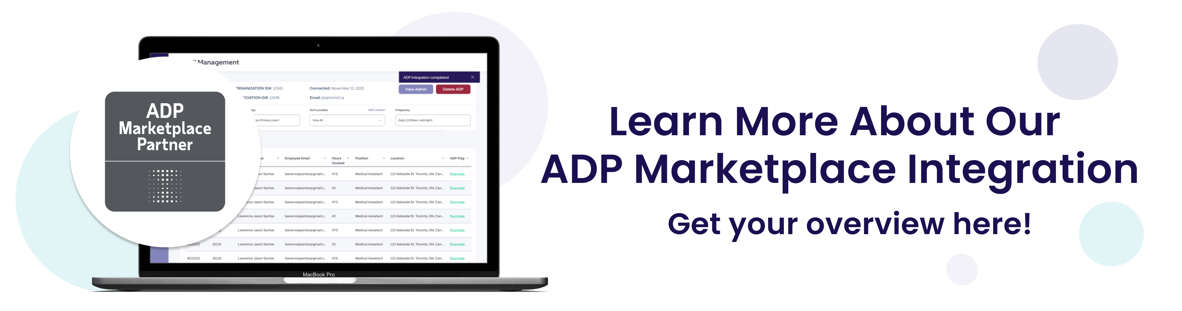Learn more about our ADP Integration. Get your overview here!