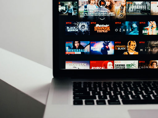 Netflix homescreen on laptop