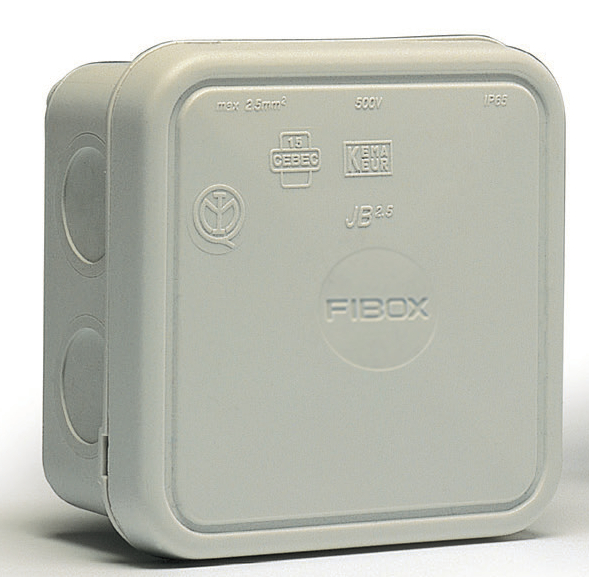 JB 2.5 WH Junction box 2.5 mm², PP, white Integrated membranes