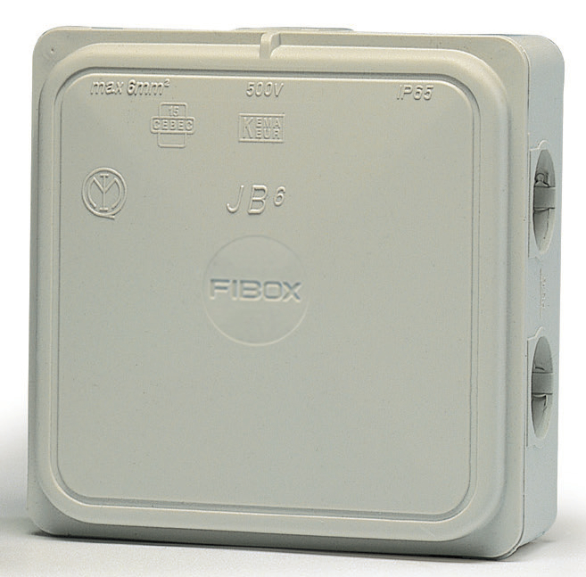 JB 6 WH Junction box 6 mm², PP, white Integrated membranes